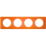 066654 - Рамка 4-постовая Legrand Celiane, прямоугольная, 303х82мм (оранжевый муар)