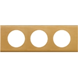 069133 - Рамка 3-постовая Legrand Celiane, прямоугольная, 242х83мм, металл (золото)