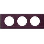 069443 - Рамка 3-постовая Legrand Celiane, прямоугольная, 242х83мм, кожа (пурпур)