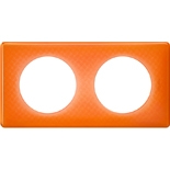 066652 - Рамка 2-постовая Legrand Celiane, прямоугольная, 161х82мм (оранжевый муар)