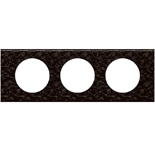 069453 - Рамка 3-постовая Legrand Celiane, прямоугольная, 242х83мм, кожа (блэк пиксел)