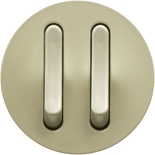 066299 - Лицевая панель для двойного выключателя/переключателя с тонкими клавишами, Легран Селиан (слоновая кость)