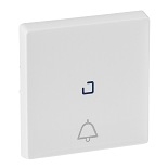 755050 - Лицевая панель для кнопочного выключателя, с символом «звонок», c линзой для подсветки Legrand Valena Life (белая)